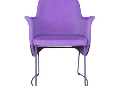 Dining room chair Chair Kitchen Chair Armchair Seater Fabric Modern Wood Purple